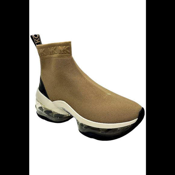 Michael Kors Women's Olympia Extreme Stretch Knit Sneaker Camel Multi - Medium - Picture 1 of 3